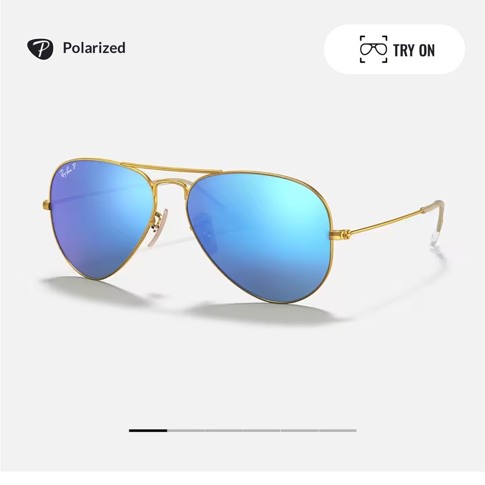Ray-Ban Polarized Aviator Blue Flash Sunglasses